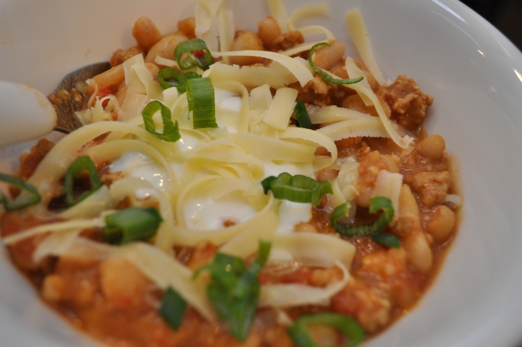 Turkey chili with white beans recipe