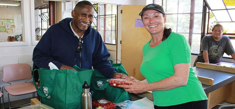 Volunteers in San Francisco at the Grocery Center